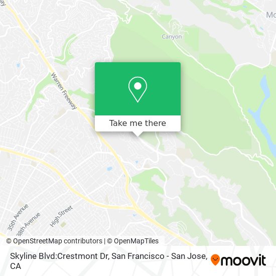 Mapa de Skyline Blvd:Crestmont Dr