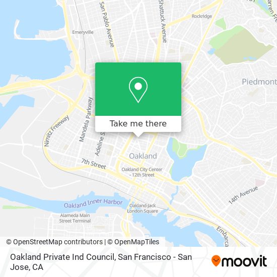 Mapa de Oakland Private Ind Council