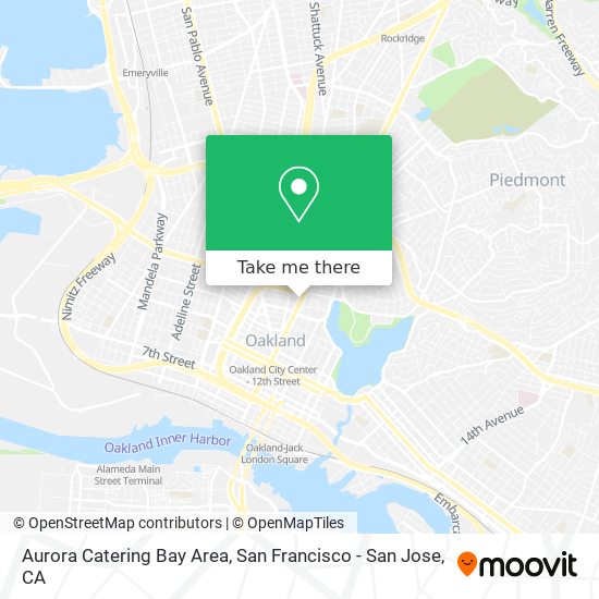 Aurora Catering Bay Area map