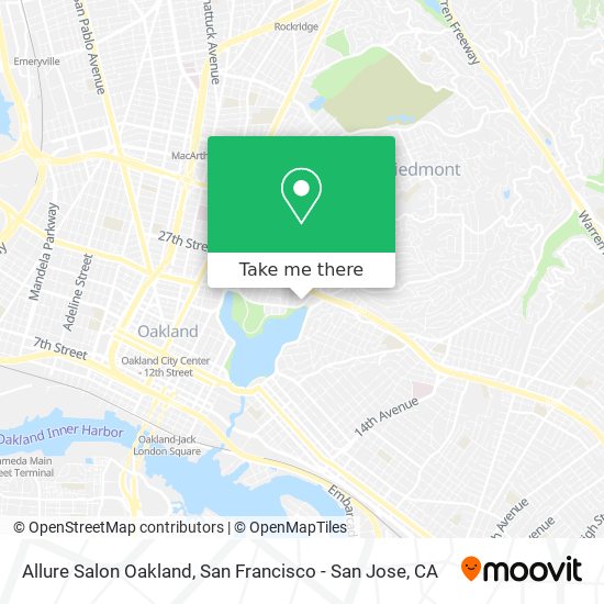 Allure Salon Oakland map