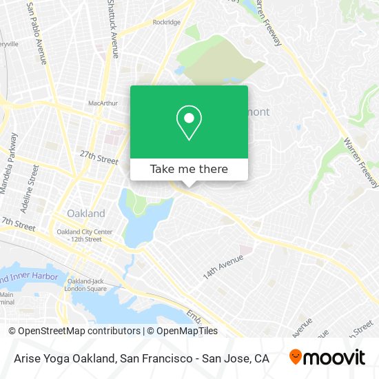 Mapa de Arise Yoga Oakland