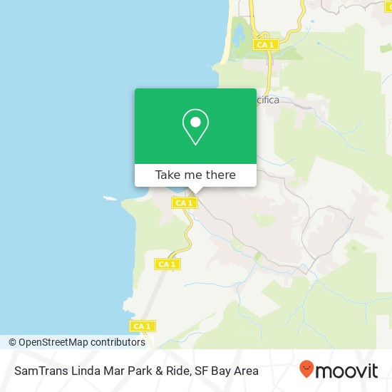 Mapa de SamTrans Linda Mar Park & Ride