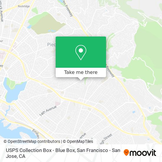 Mapa de USPS Collection Box - Blue Box