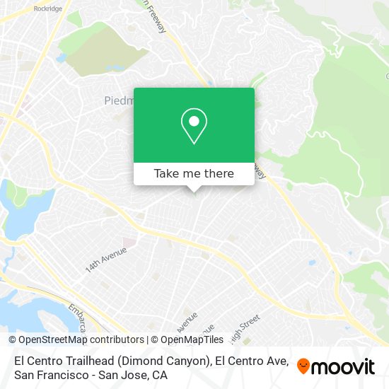 Mapa de El Centro Trailhead (Dimond Canyon), El Centro Ave