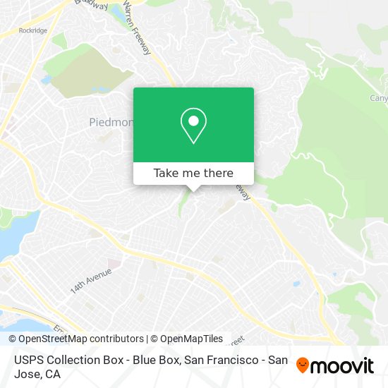 Mapa de USPS Collection Box - Blue Box