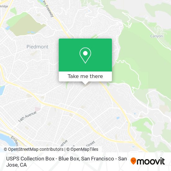 USPS Collection Box - Blue Box map