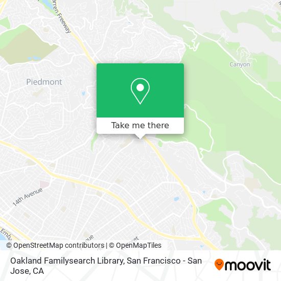 Oakland Familysearch Library map