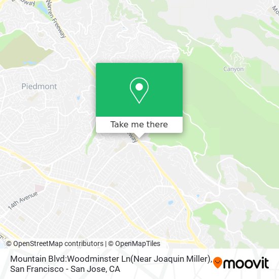 Mountain Blvd:Woodminster Ln(Near Joaquin Miller) map