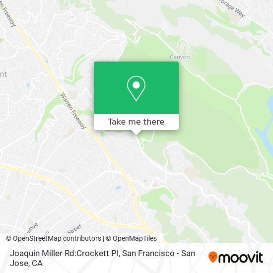 Joaquin Miller Rd:Crockett Pl map