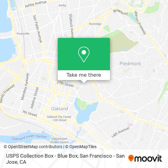 Mapa de USPS Collection Box - Blue Box