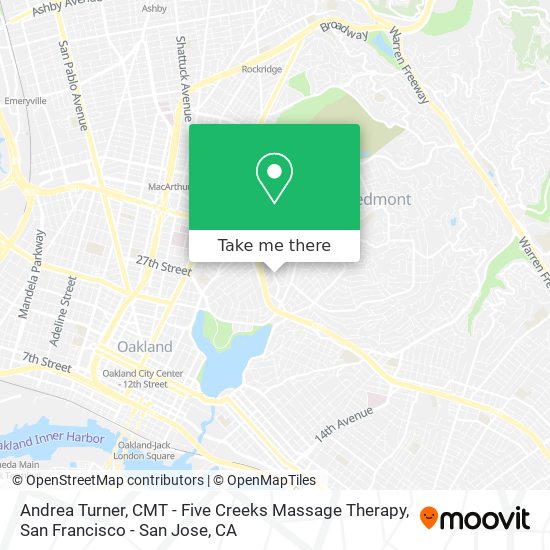 Andrea Turner, CMT - Five Creeks Massage Therapy map