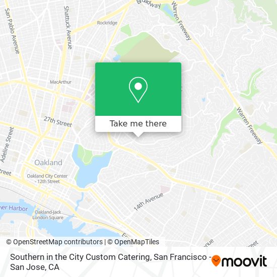 Southern in the City Custom Catering map