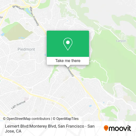 Mapa de Leimert Blvd:Monterey Blvd