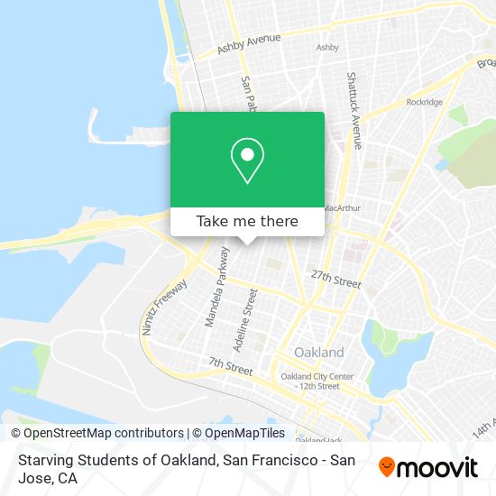 Starving Students of Oakland map