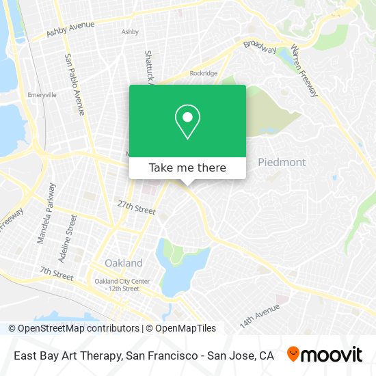 East Bay Art Therapy map