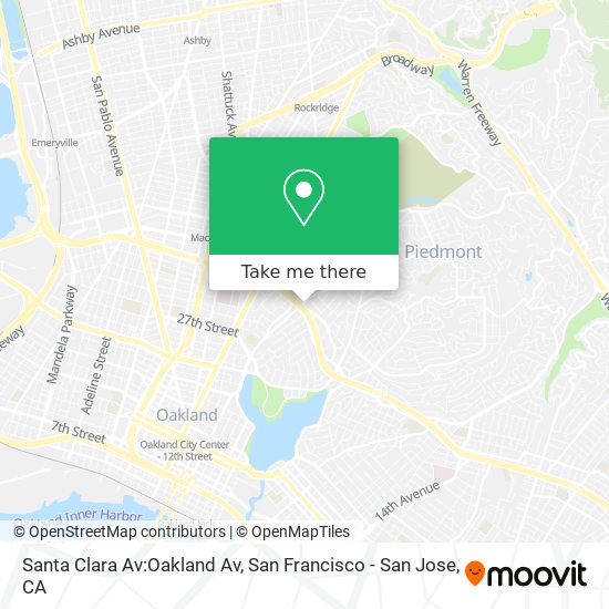 Mapa de Santa Clara Av:Oakland Av