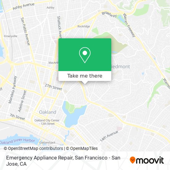 Mapa de Emergency Appliance Repair