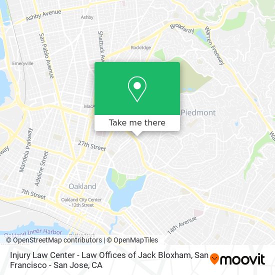 Mapa de Injury Law Center - Law Offices of Jack Bloxham