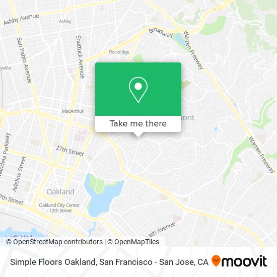 Mapa de Simple Floors Oakland
