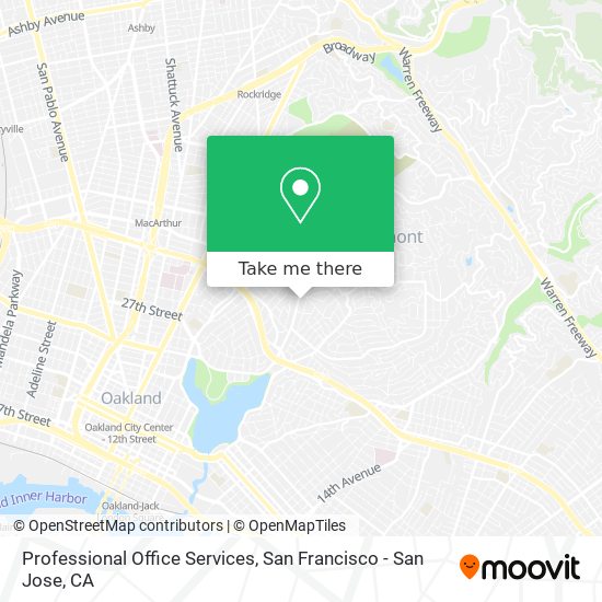 Professional Office Services map