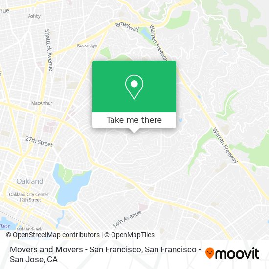 Movers and Movers - San Francisco map