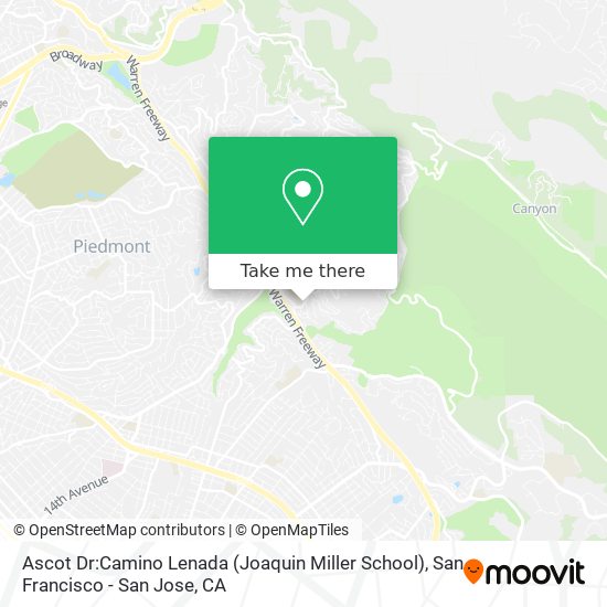 Ascot Dr:Camino Lenada (Joaquin Miller School) map