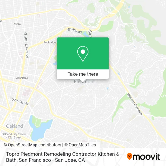 Topro Piedmont Remodeling Contractor Kitchen & Bath map