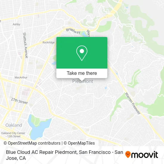 Mapa de Blue Cloud AC Repair Piedmont