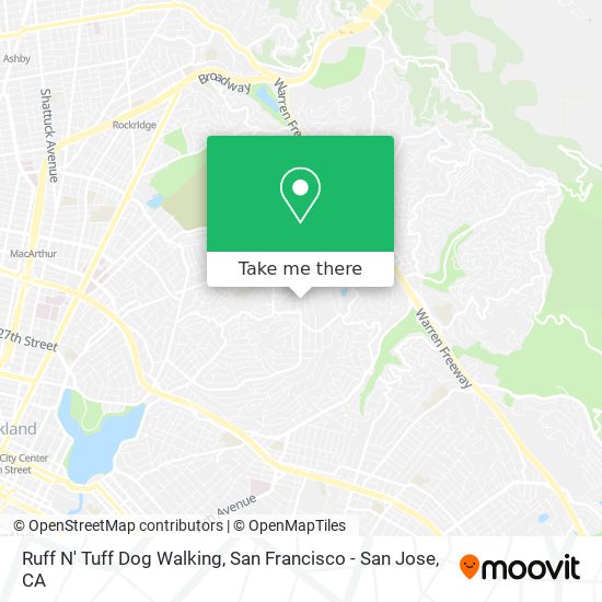 Ruff N' Tuff Dog Walking map