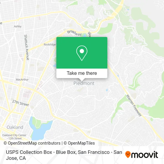 USPS Collection Box - Blue Box map