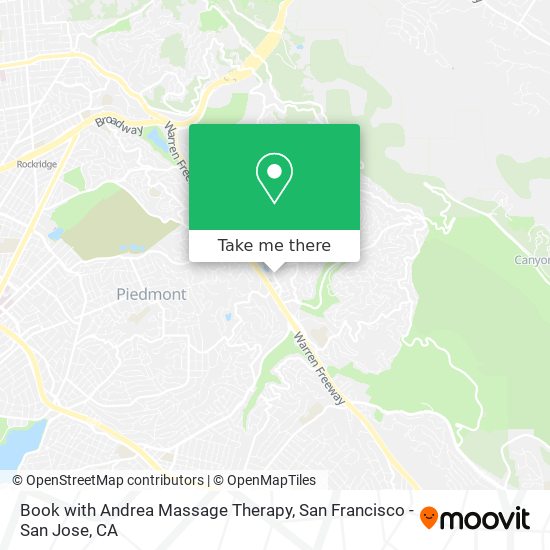 Book with Andrea Massage Therapy map