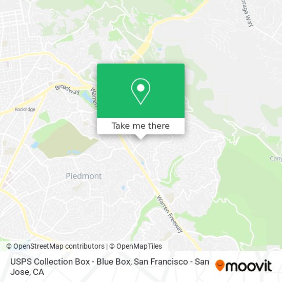 USPS Collection Box - Blue Box map