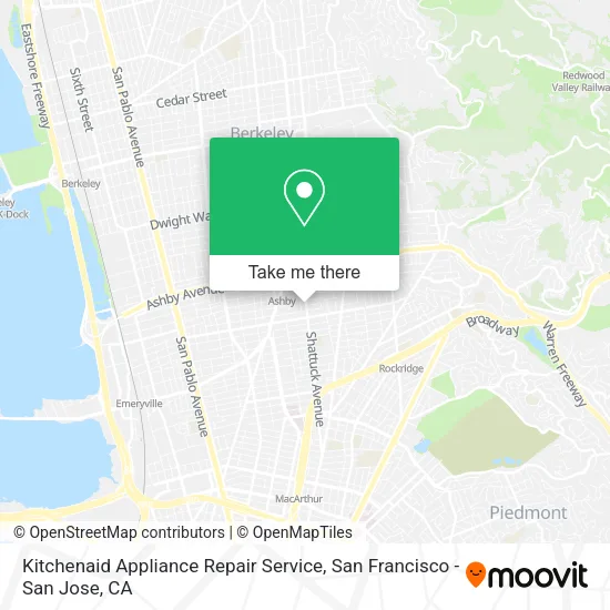 Mapa de Kitchenaid Appliance Repair Service