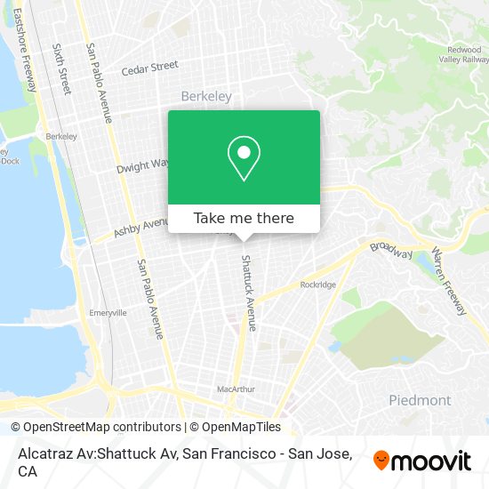 Alcatraz Av:Shattuck Av map