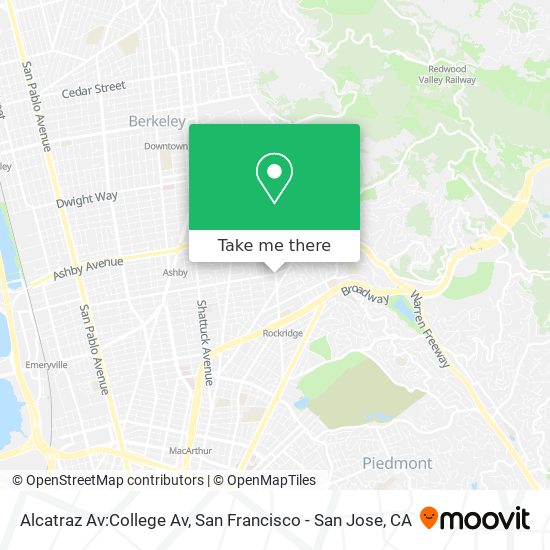 Mapa de Alcatraz Av:College Av