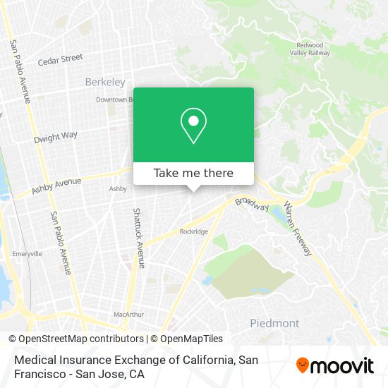 Medical Insurance Exchange of California map