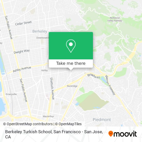 Berkeley Turkish School map