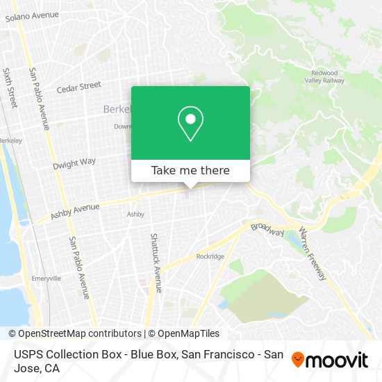 USPS Collection Box - Blue Box map