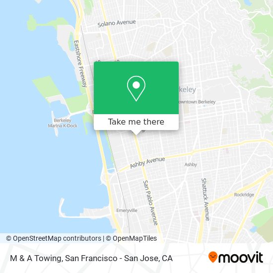 M & A Towing map