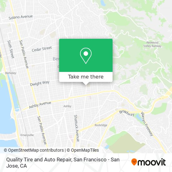 Quality Tire and Auto Repair map