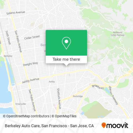 Berkeley Auto Care map