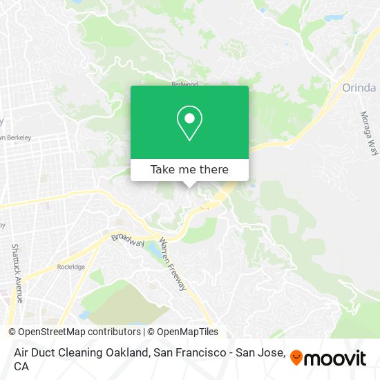 Mapa de Air Duct Cleaning Oakland