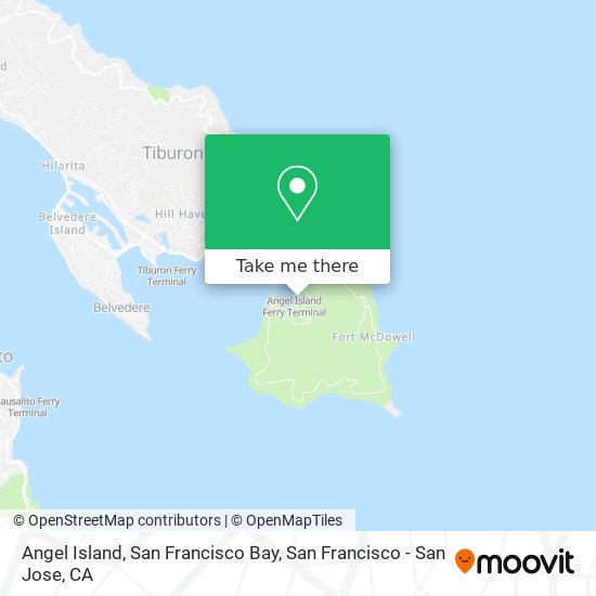 Angel Island, San Francisco Bay map
