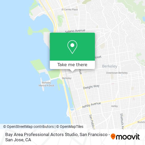 Mapa de Bay Area Professional Actors Studio