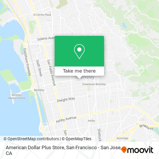 Mapa de American Dollar Plus Store