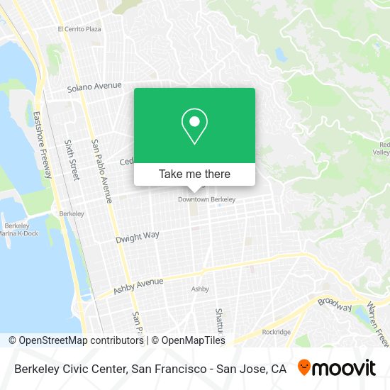 Berkeley Civic Center map