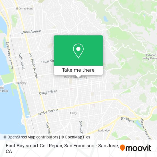 East Bay smart Cell Repair map