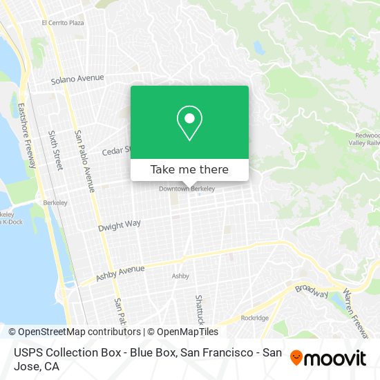 USPS Collection Box - Blue Box map