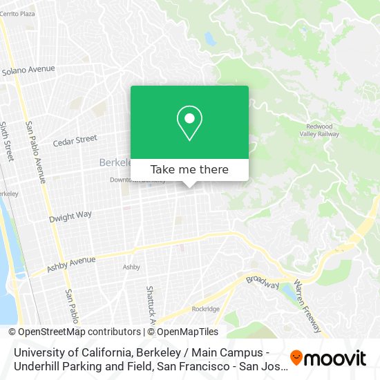 University of California, Berkeley / Main Campus - Underhill Parking and Field map