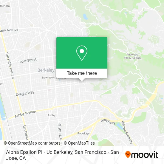 Alpha Epsilon PI - Uc Berkeley map